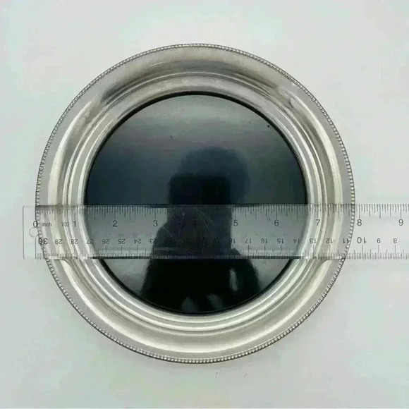 Revere Pewter 6 Cordial Pineapple Stem Footed Glasses with tray - Picture 6 of 14